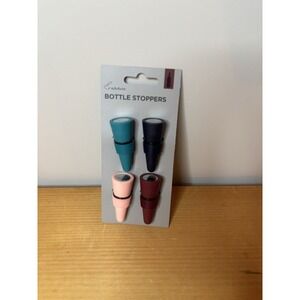 Rabbit Multicolored Wine Bottle Stoppers Set of 4 NEW